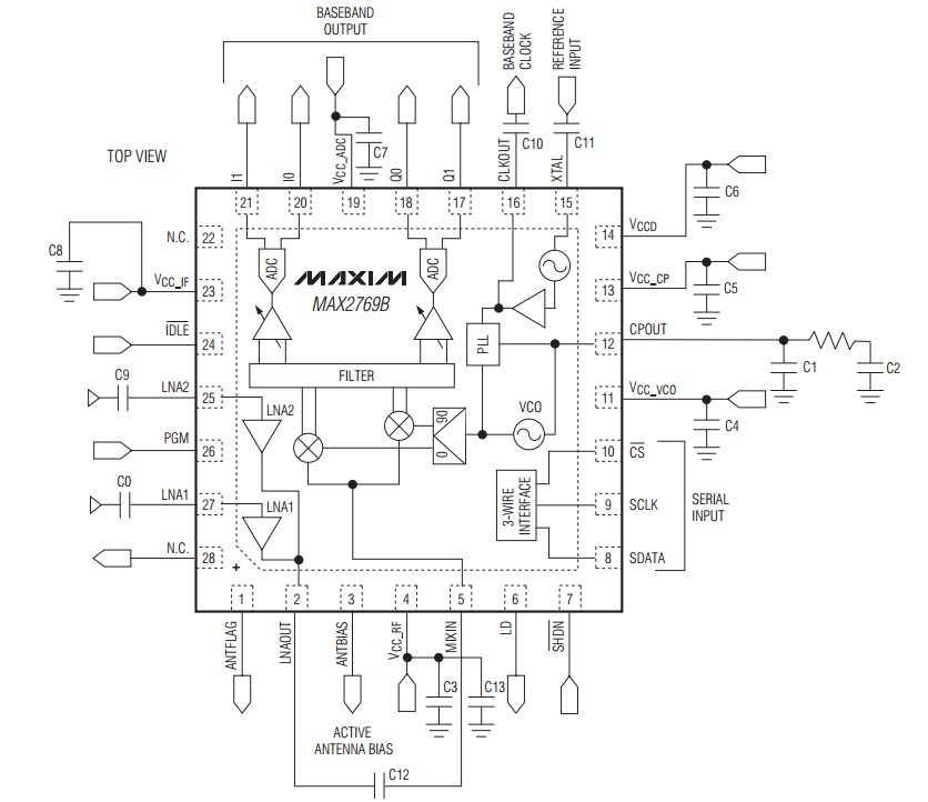 MAX2769/MAX2769B典型应用电路